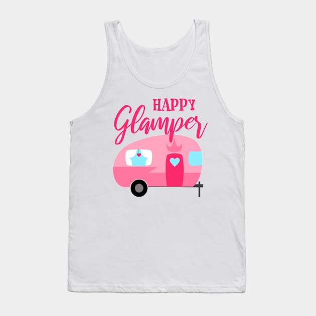 Happy Glamper Tank Top by Megan Noble